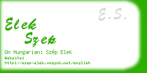 elek szep business card